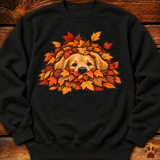 Golden Retriever Leaf Pile Sweatshirt