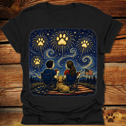 Starry Night Fireworks T-Shirt