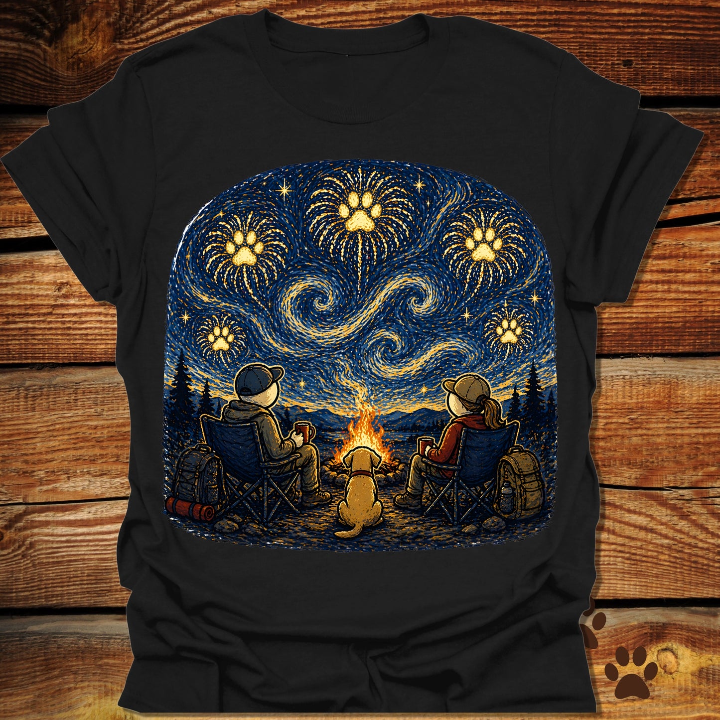 Starry Night Campfire T-Shirt