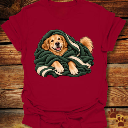 Golden Retriever Blanket Burrito T-Shirt