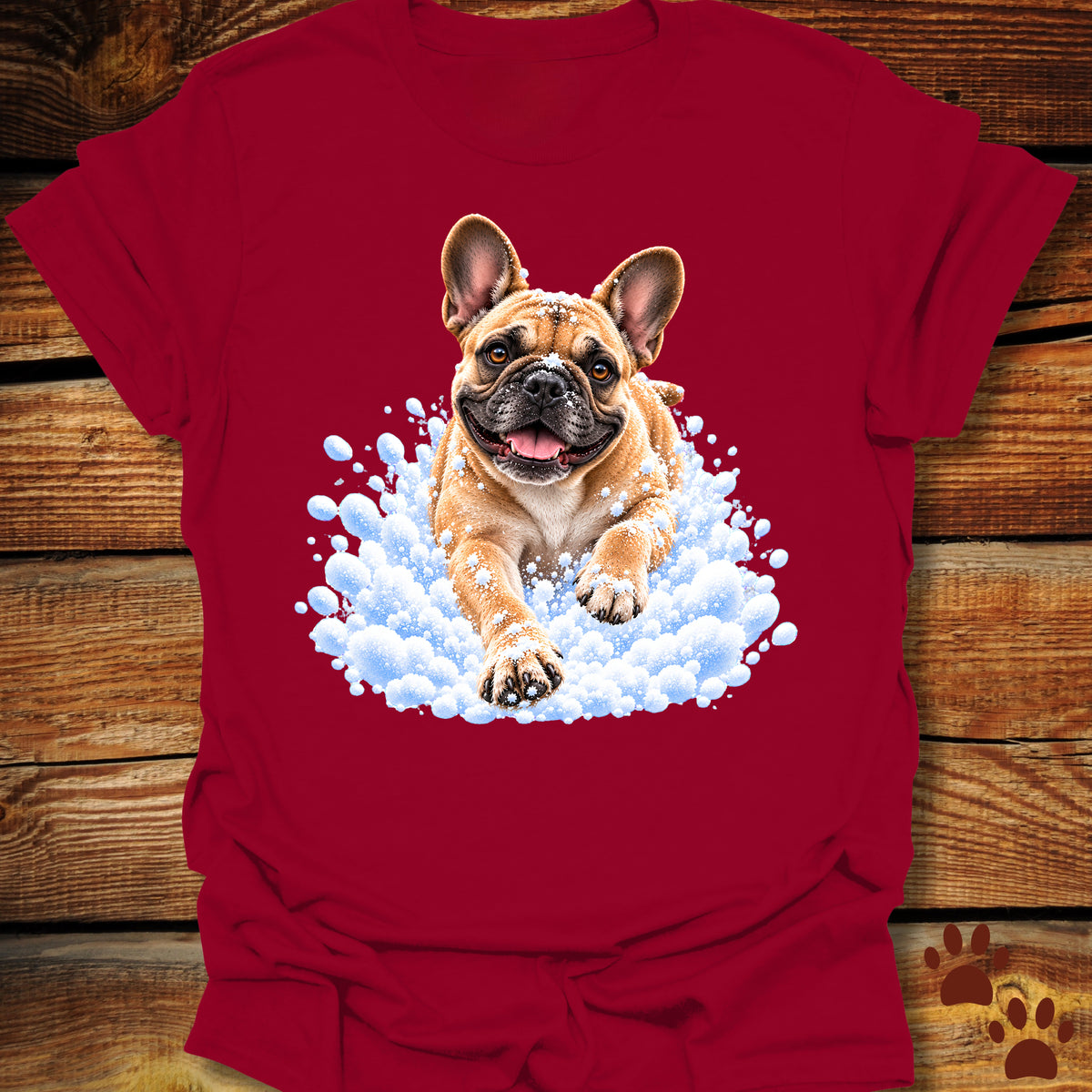 French Bulldog Snow Day T-Shirt - Front & Back Print