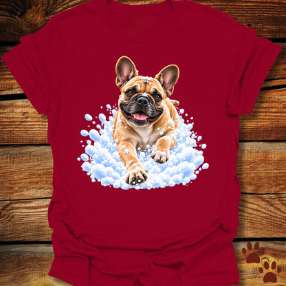French Bulldog Snow Day T-Shirt - Front & Back Print