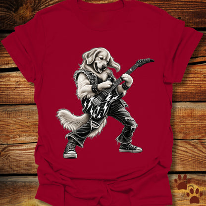 Golden Retriever Guitar Shredder T-Shirt