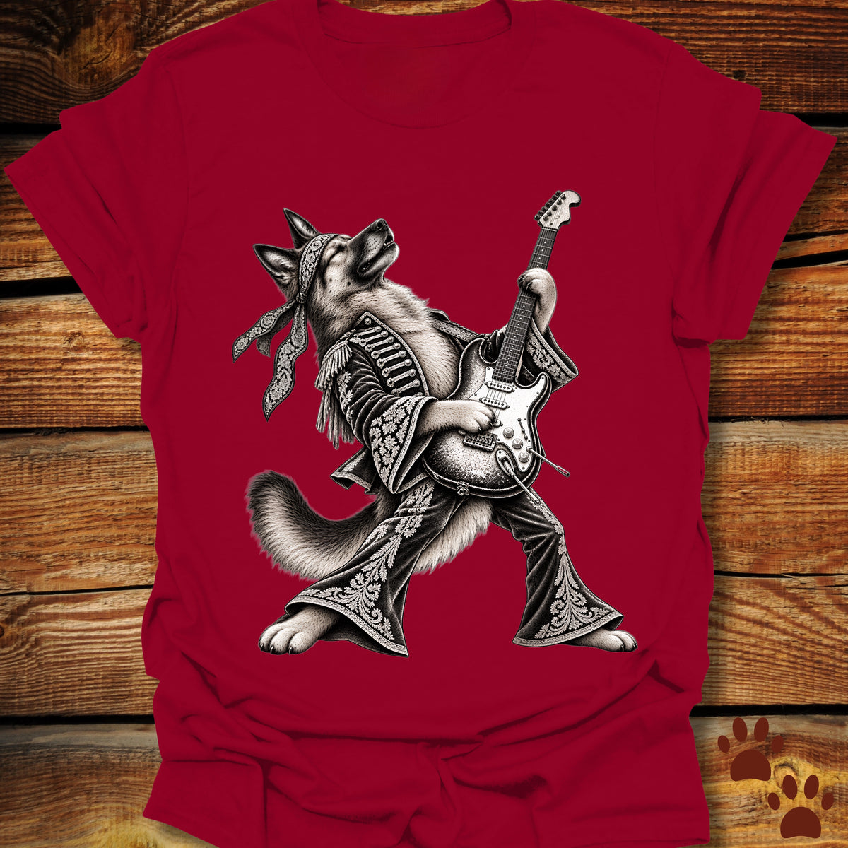 German Shepherd Guitar Hero T-Shirt