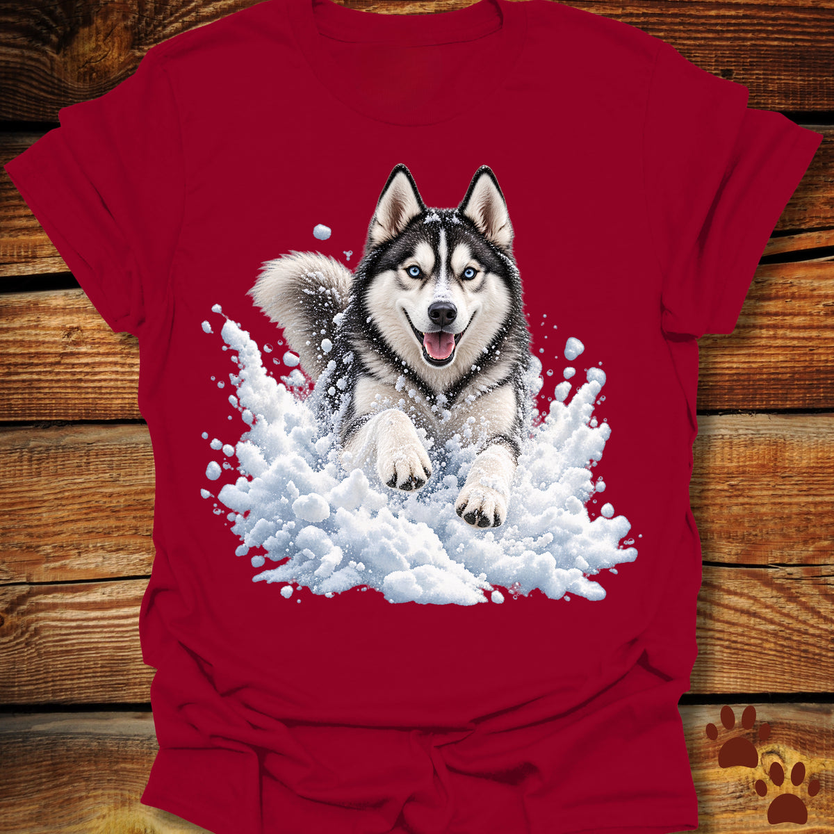 Husky Snow Frolic T-Shirt