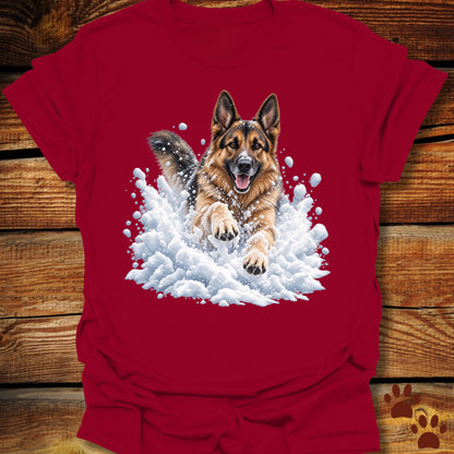 German Shepherd Snow Frolic T-Shirt