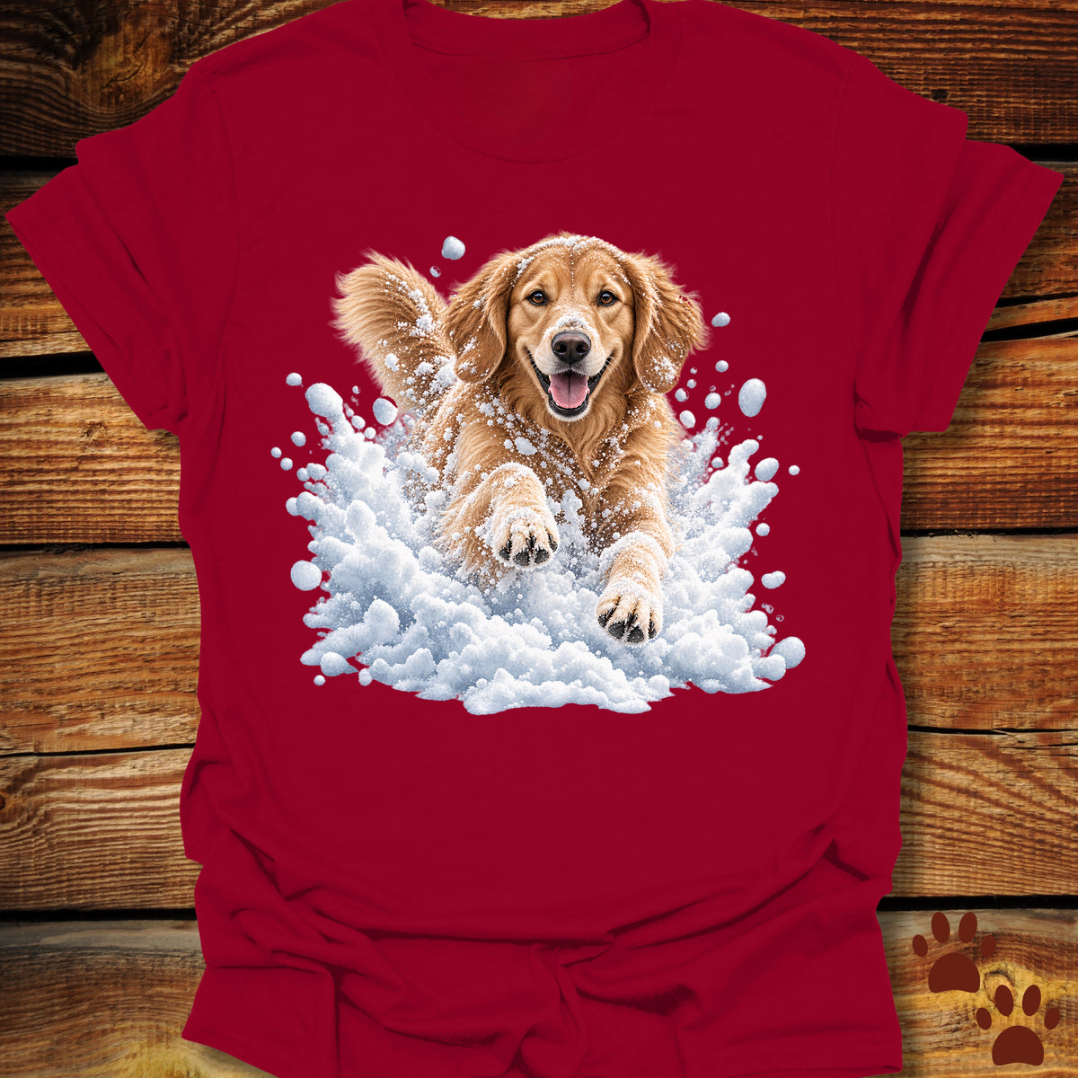 Golden Retriever Snow Frolic T-Shirt