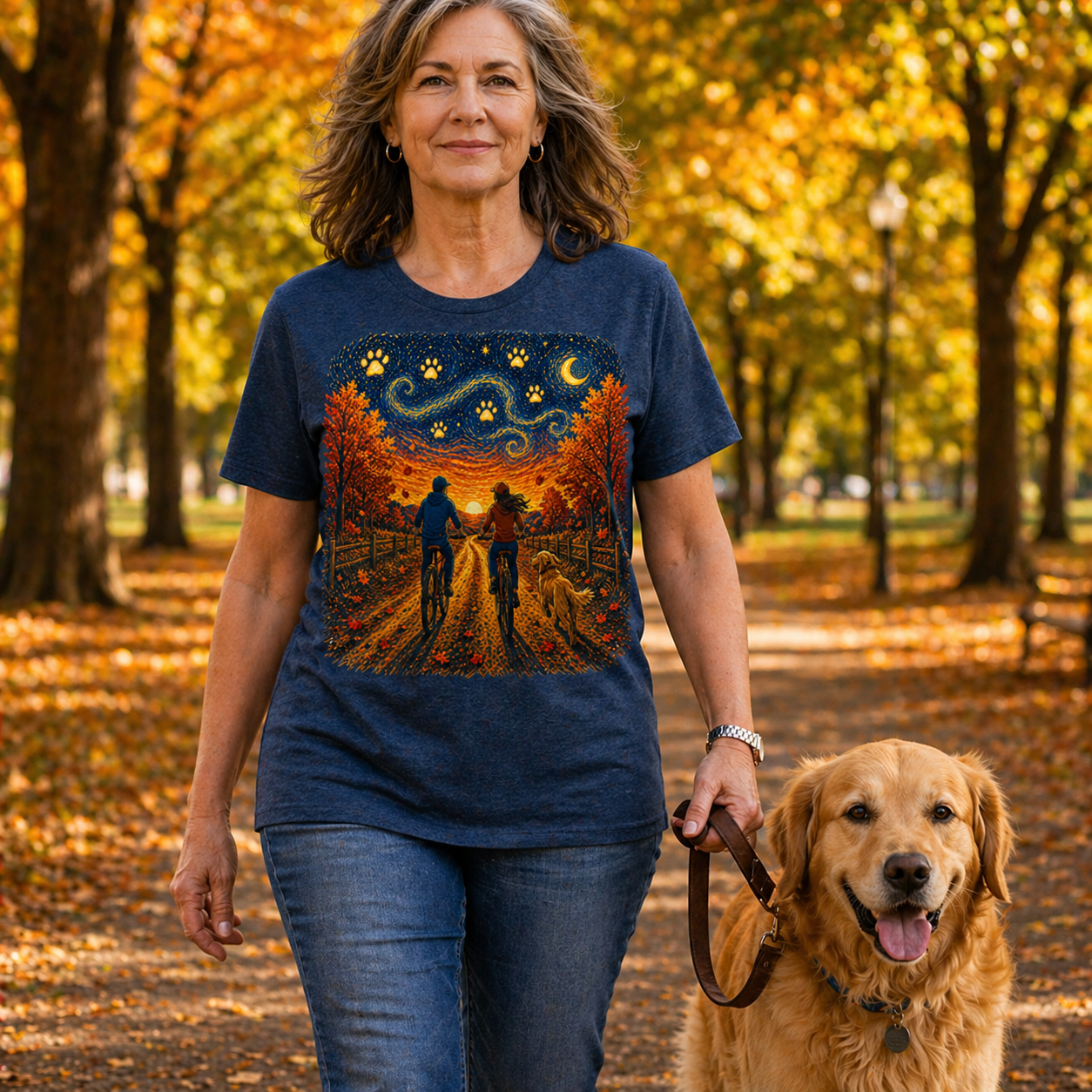 Starry Night Bike Ride T-Shirt