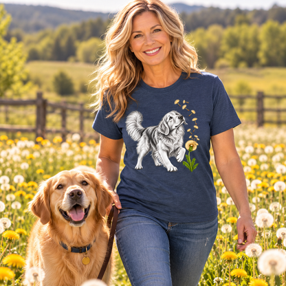 Golden Retriever Dandelion Wish T-Shirt