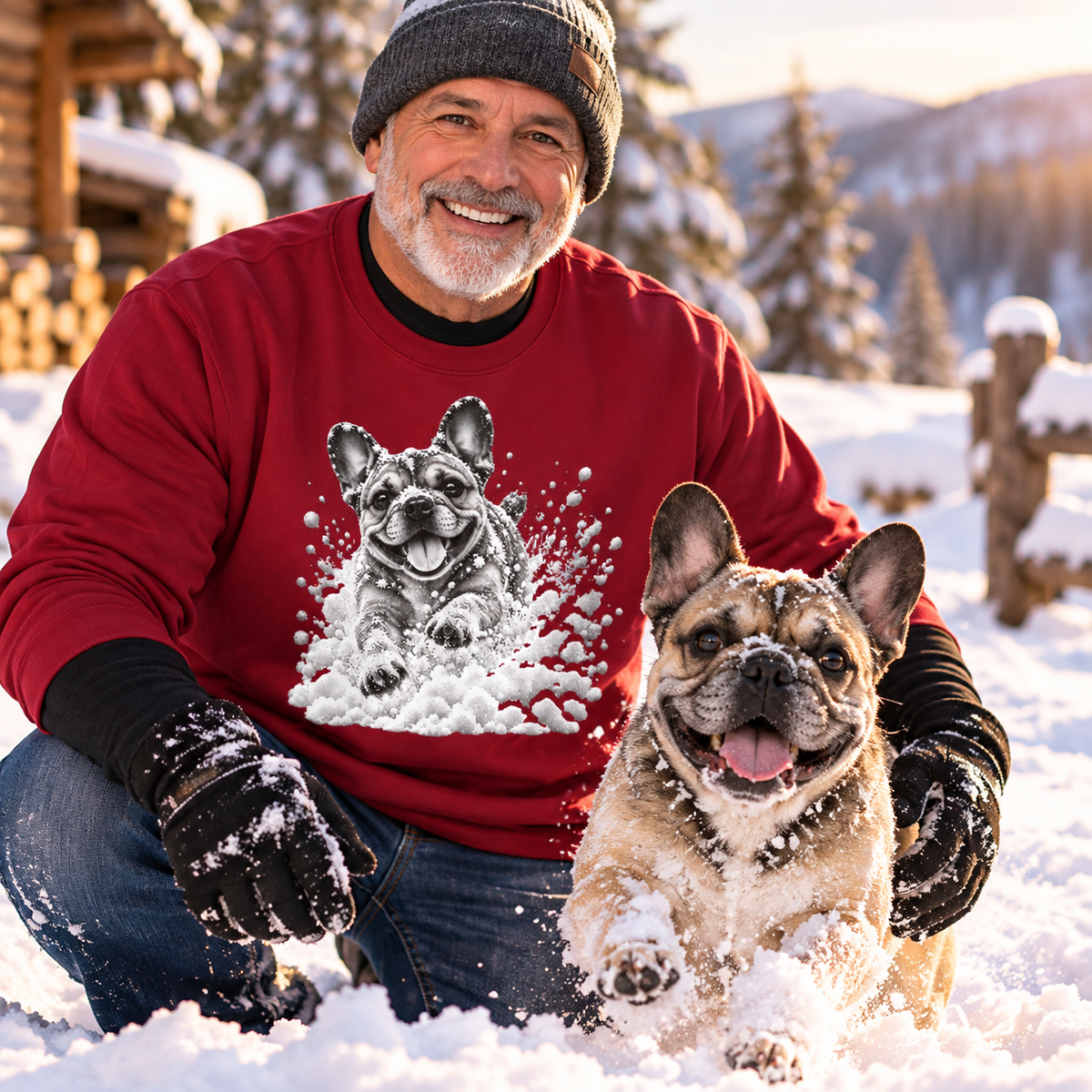 French Bulldog (Frenchie) Snow Day Sweatshirt