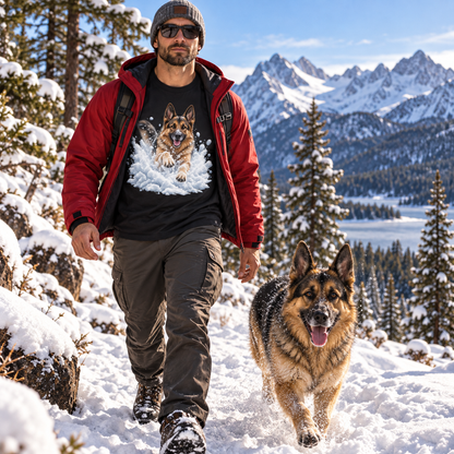 German Shepherd Snow Frolic T-Shirt