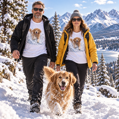 Golden Retriever Snow Frolic T-Shirt