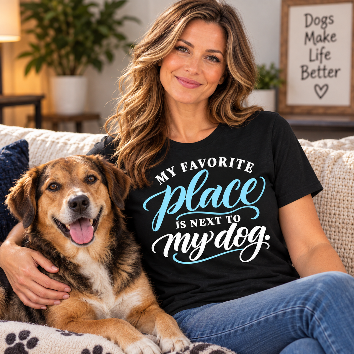 My Favorite Place Is Next to My Dog T-Shirt