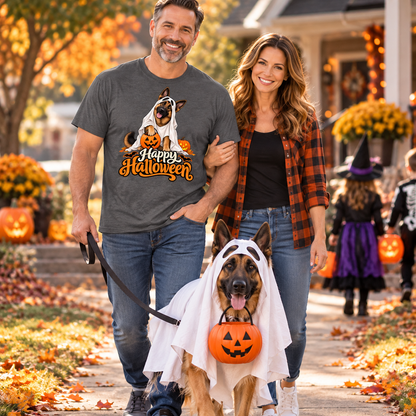 "Happy Halloween" German Shepherd T-Shirt