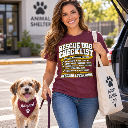 Rescue Dog Checklist: Official Adoption Edition T-Shirt
