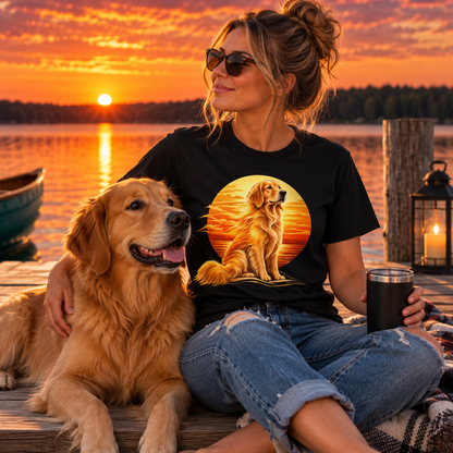 Golden Retriever Sunset T-Shirt