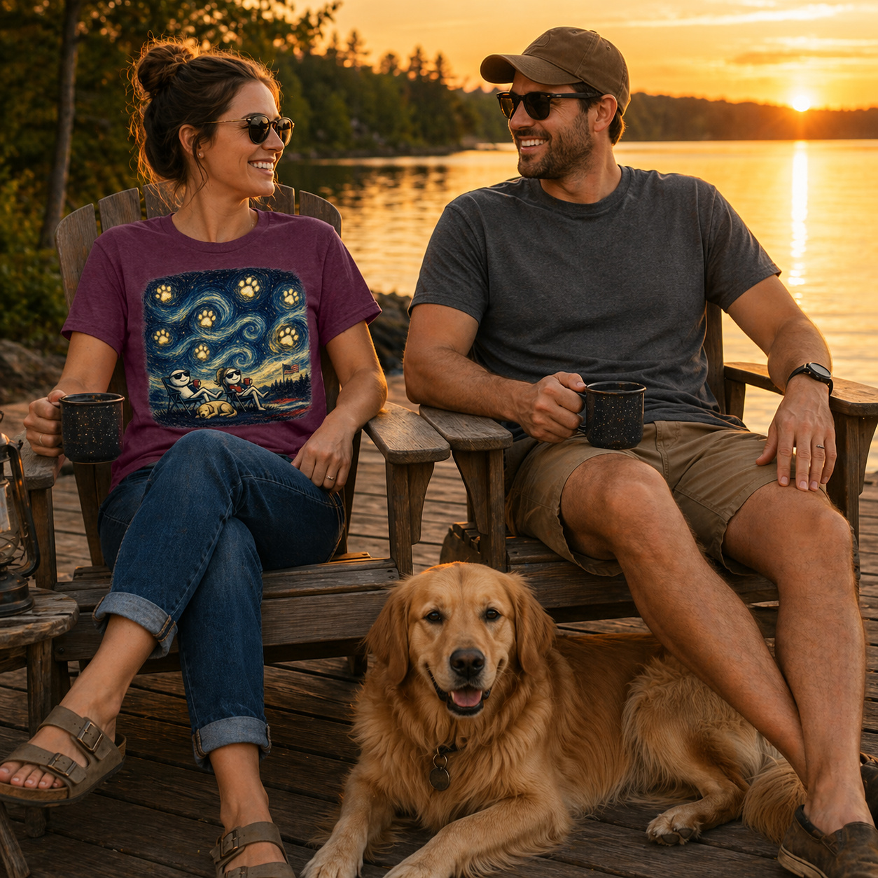 Starry Night Patriotic Chill T-Shirt