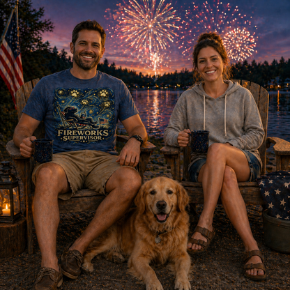 Starry Night Fireworks Supervisor T-Shirt