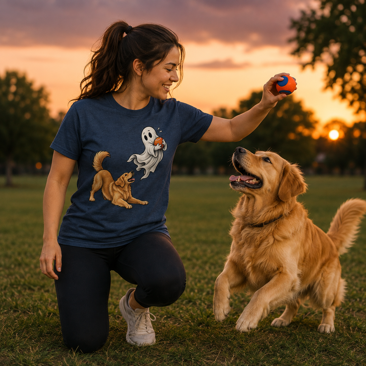 Not Your Ball Ghost Golden Retriever T-Shirt