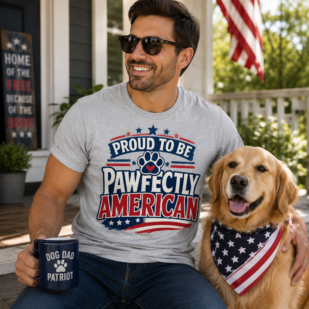 Pawfectly American T-Shirt