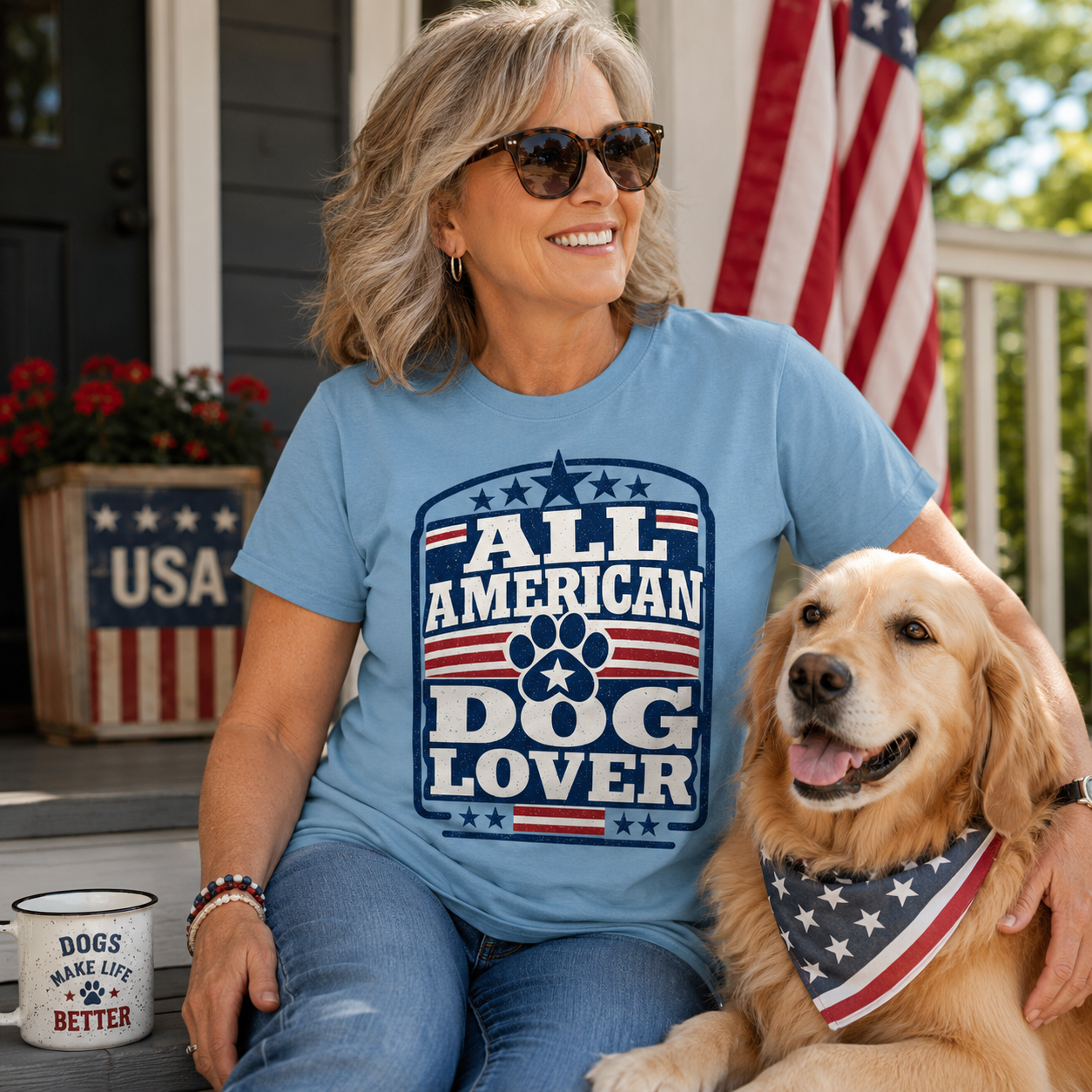 All American Dog Lover T-Shirt