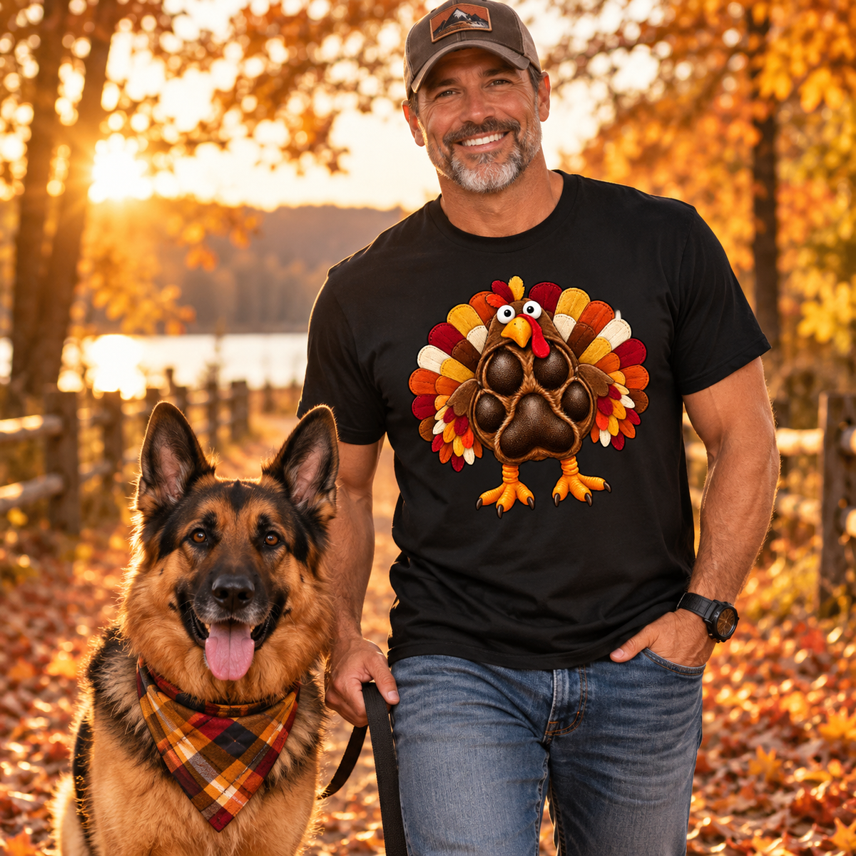 Thanksgiving Turkey Paw T-Shirt