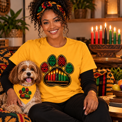Kwanzaa Paw Print T-Shirt