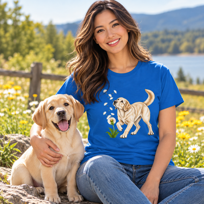 Yellow Labrador Dandelion Wish T-Shirt