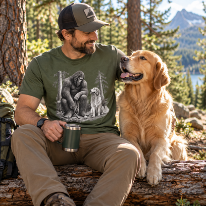 Weary Bigfoot Loyal Golden Retriever T-Shirt