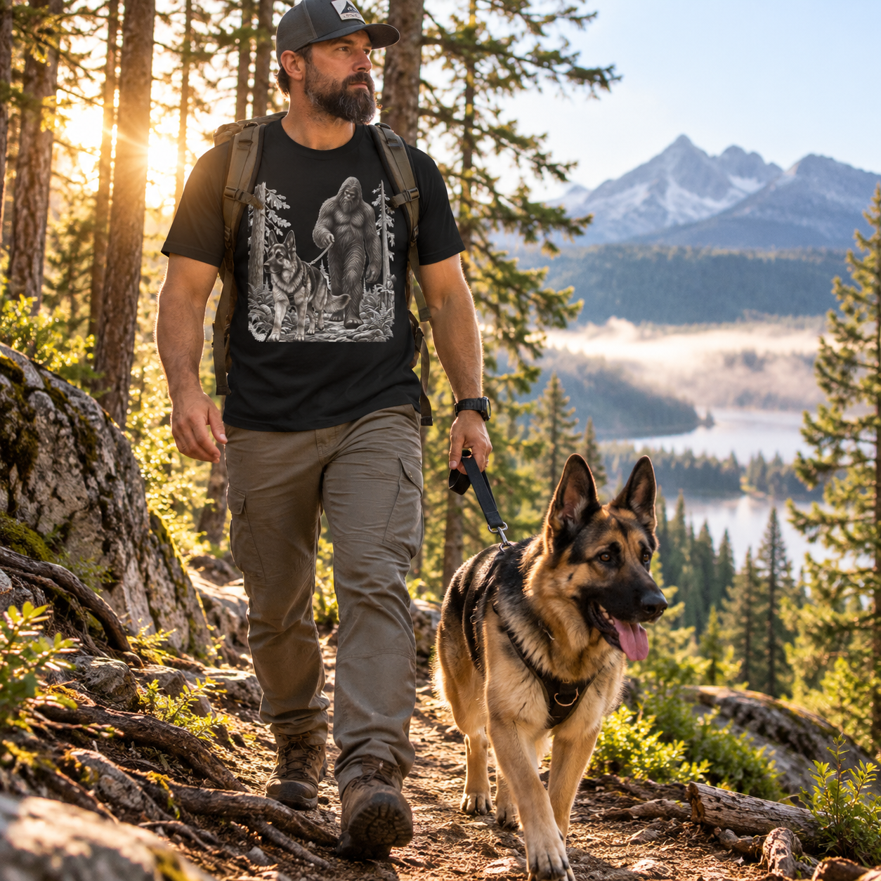 Bigfoot German Shepherd Trailblazers T-Shirt