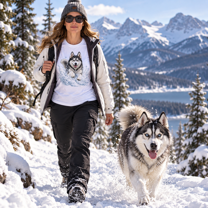 Husky Snow Frolic T-Shirt