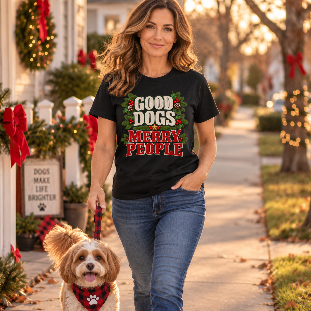 Good Dogs Merry People T-Shirt