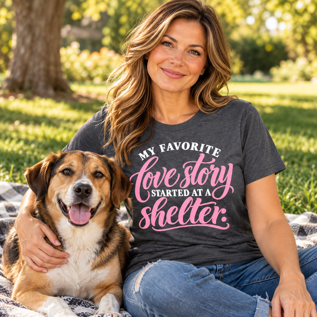 My Favorite Love Story - Rescue Dog T-Shirt