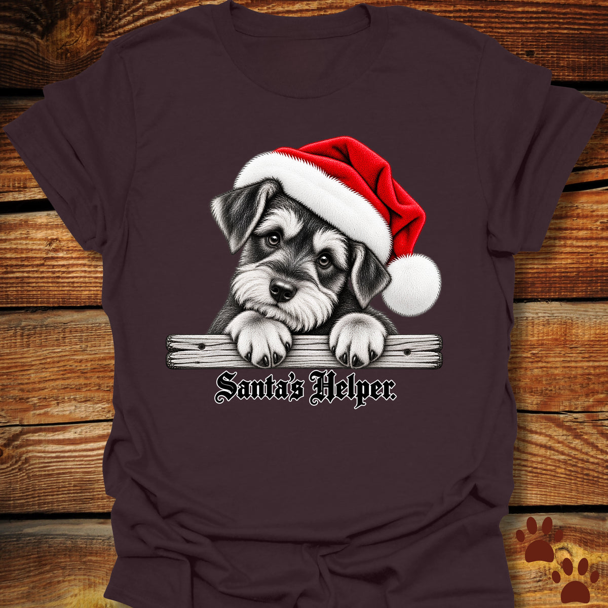 Santa’s Helper Miniature Schnauzer T-Shirt