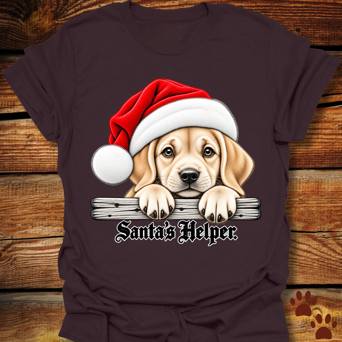 Santa’s Helper Yellow Labrador Retriever T-Shirt