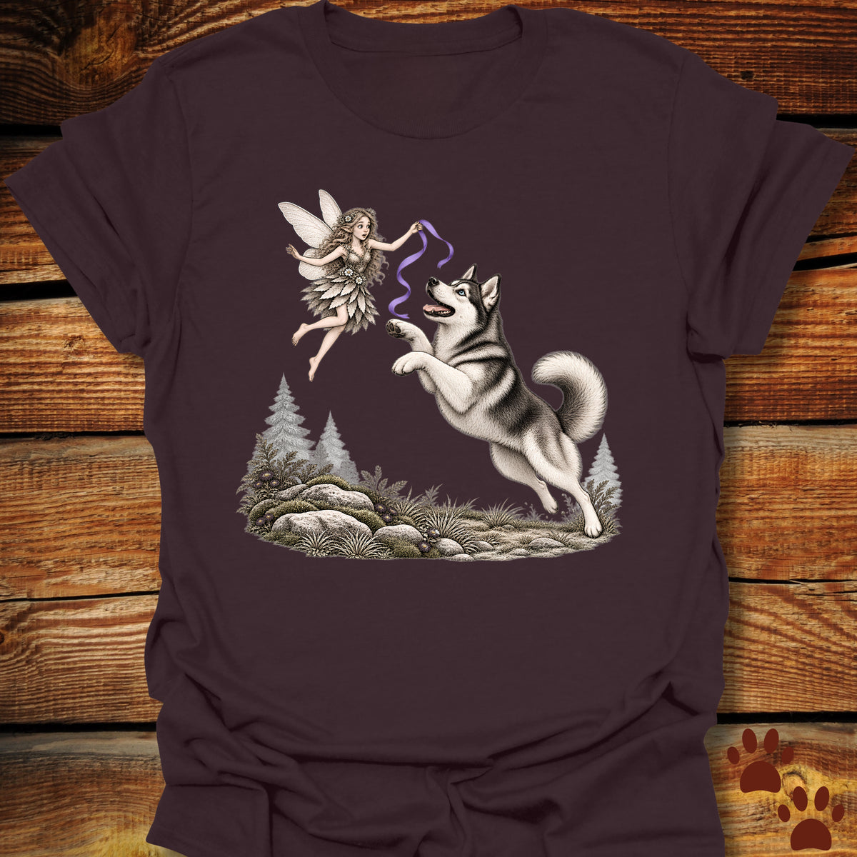 Husky Whimsical Fairy T-Shirt