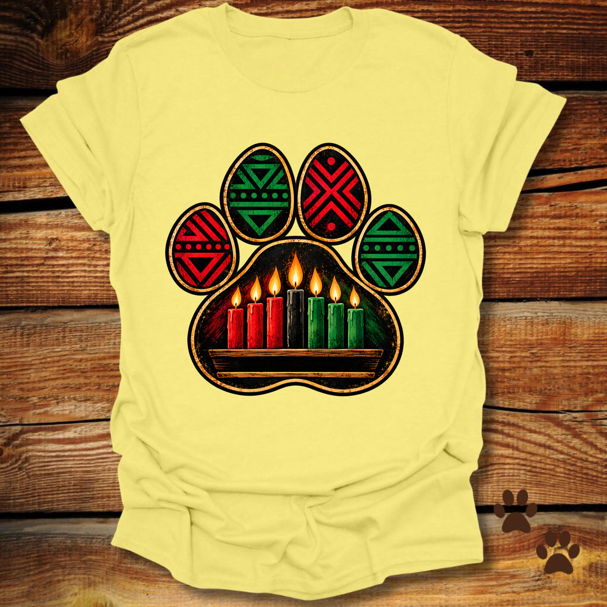 Kwanzaa Paw Print T-Shirt
