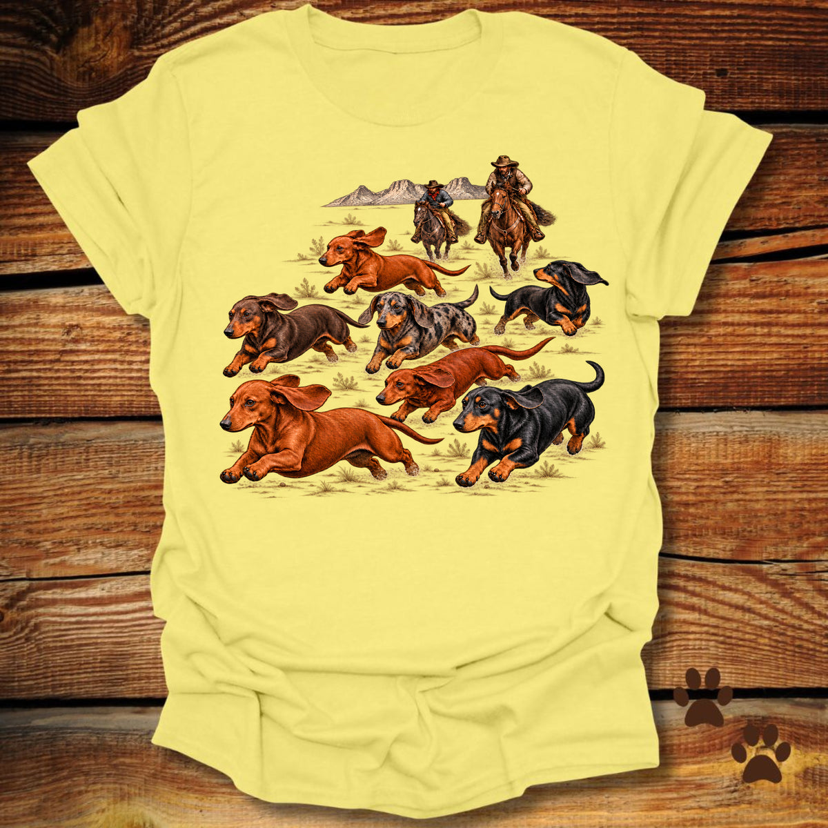 Western Wiener Dog Stampede T-Shirt