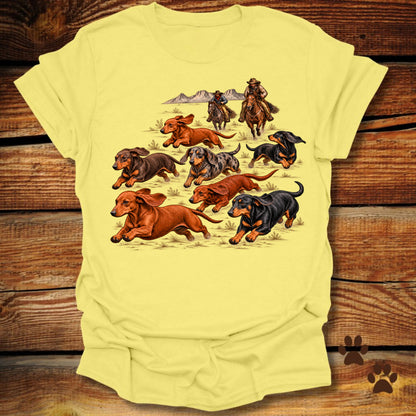 Western Wiener Dog Stampede T-Shirt