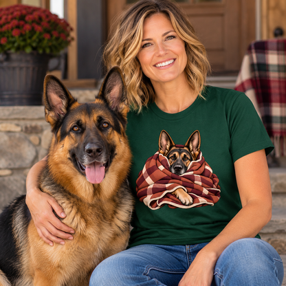German Shepherd Blanket Burrito T-Shirt