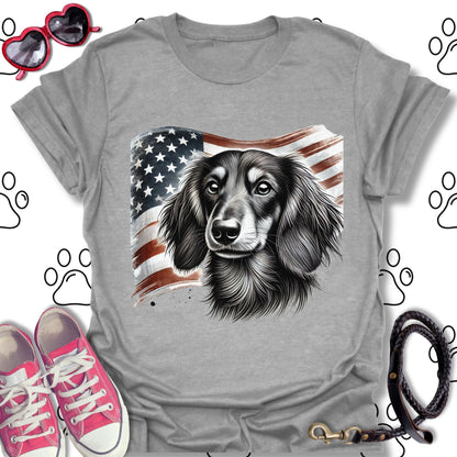 Dachshund American Flag T-Shirt
