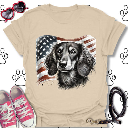 Dachshund American Flag T-Shirt