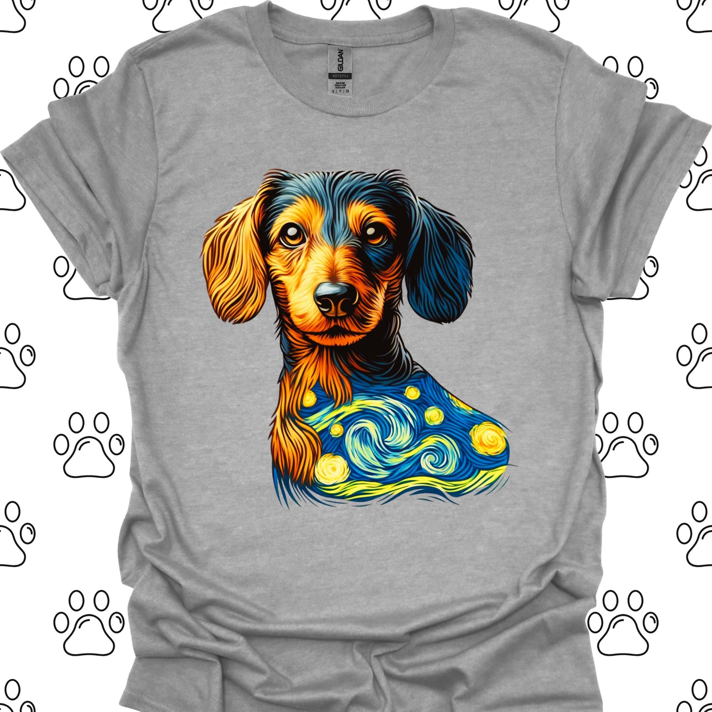 Dachshund Starry Night T-Shirt