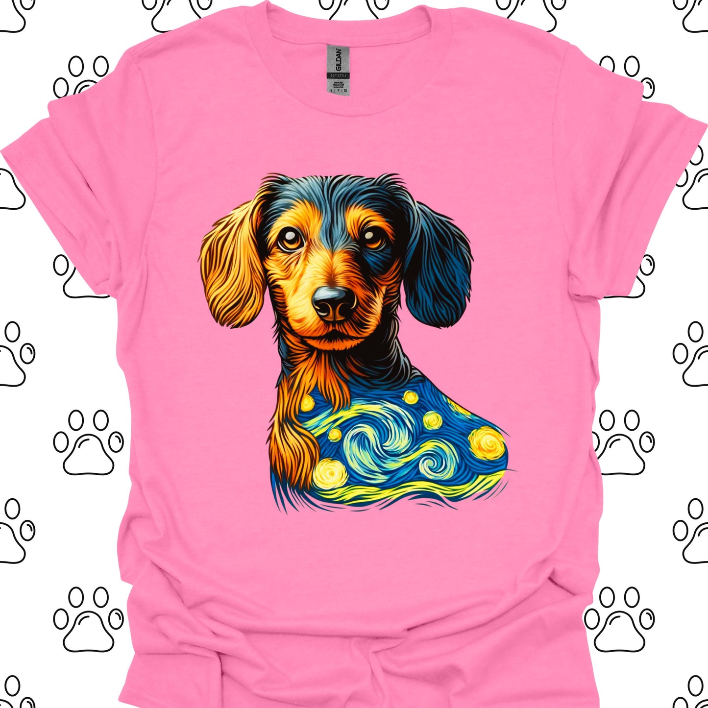 Dachshund Starry Night T-Shirt