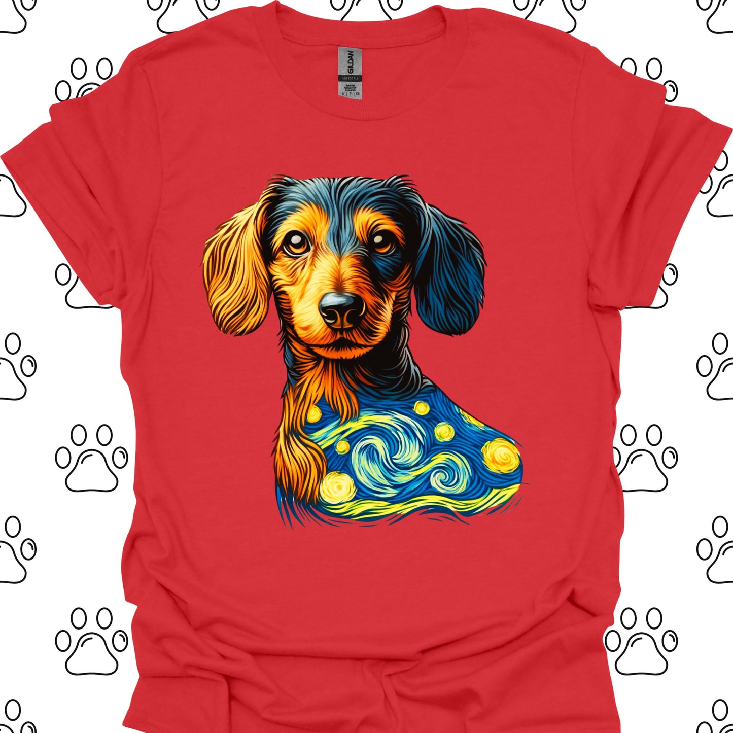 Dachshund Starry Night T-Shirt