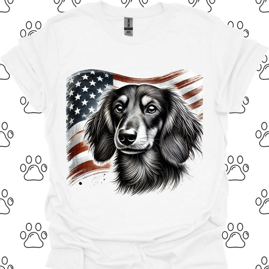 Dachshund American Flag T-Shirt