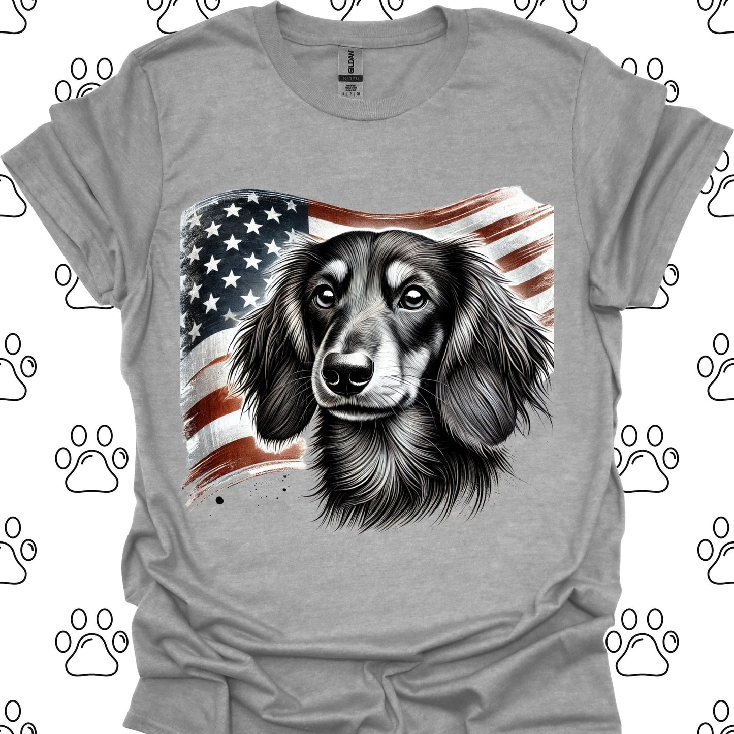 Dachshund American Flag T-Shirt