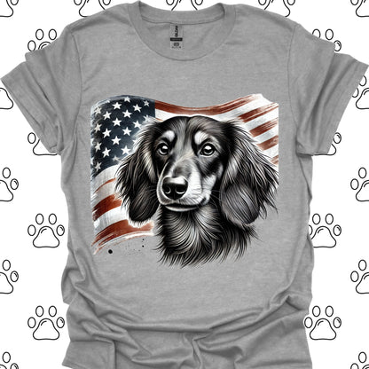 Dachshund American Flag T-Shirt