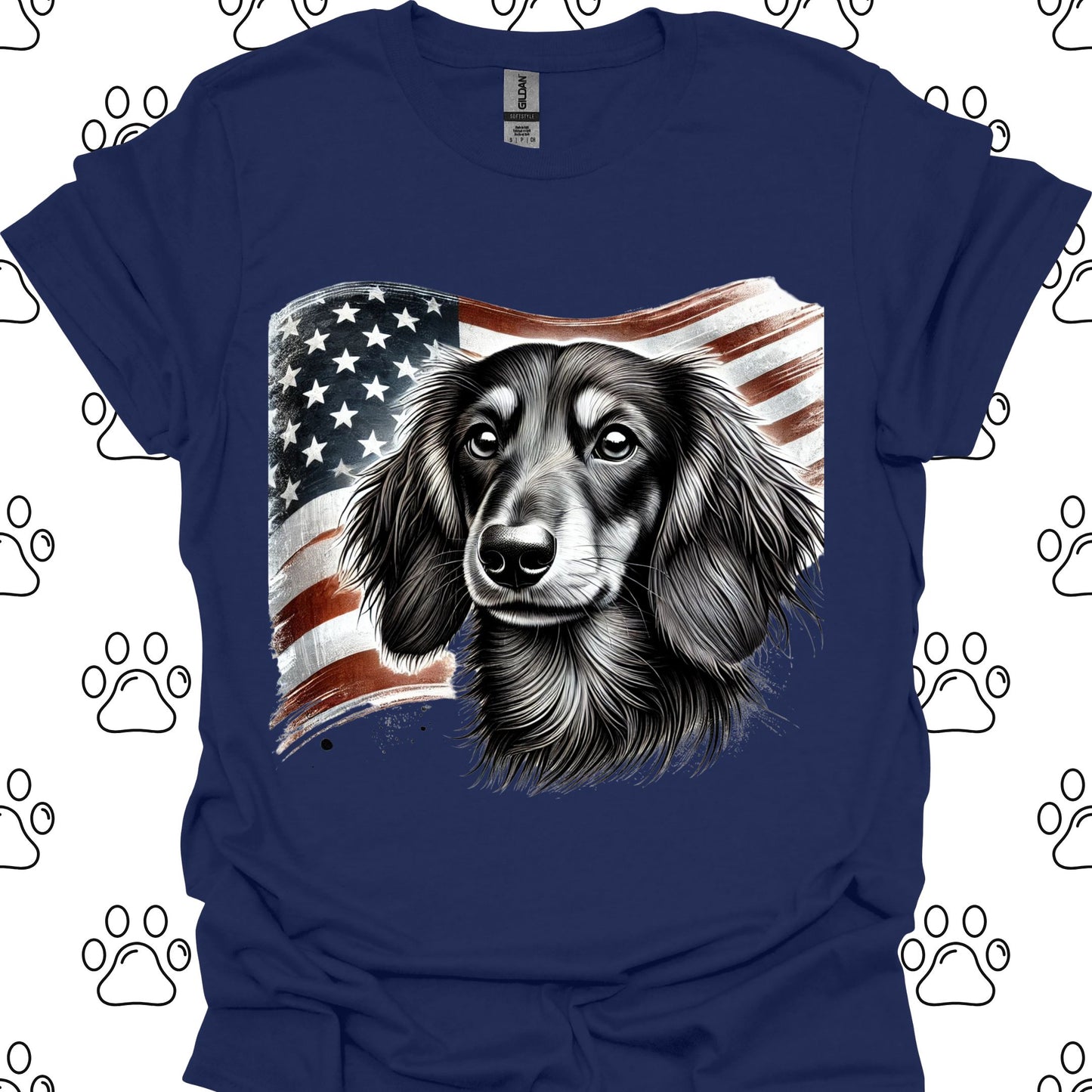 Dachshund American Flag T-Shirt