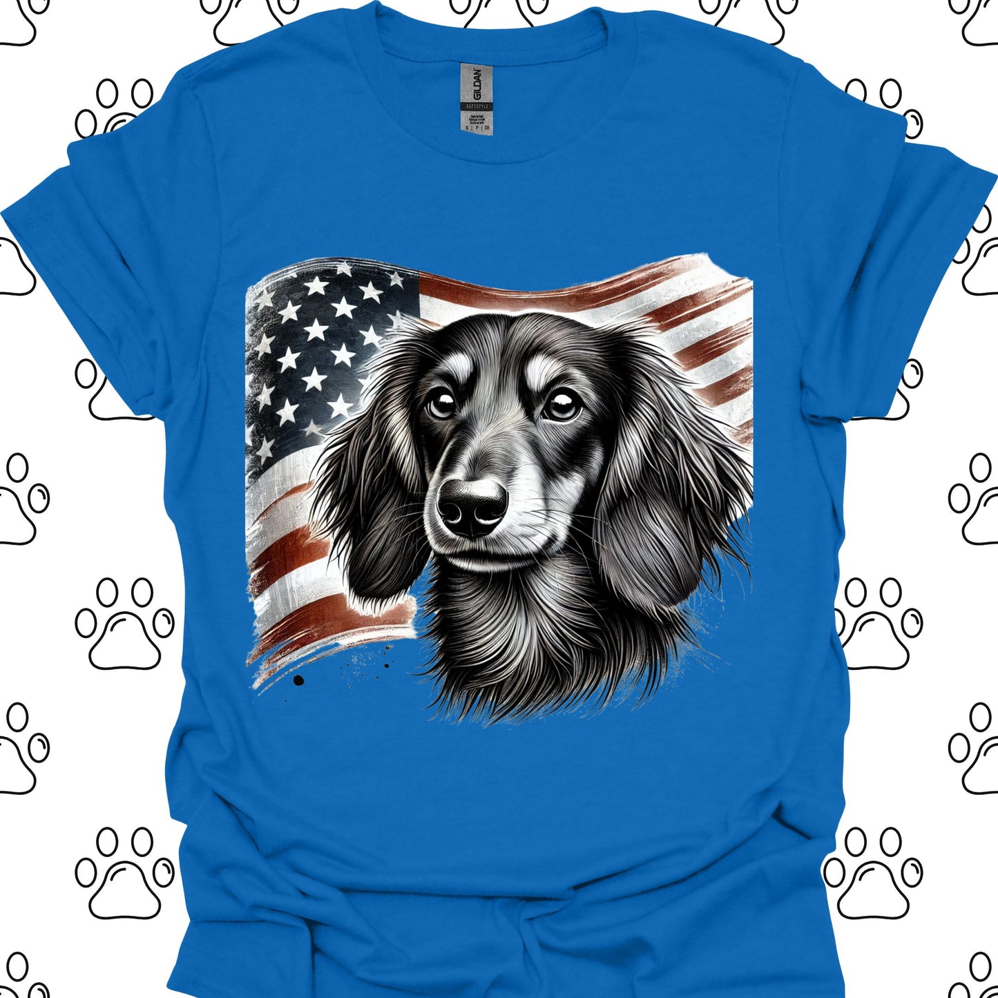 Dachshund American Flag T-Shirt